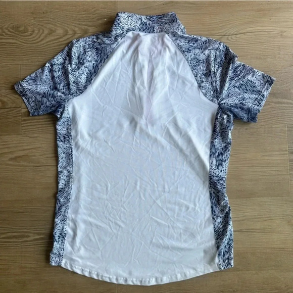 SanSoleil Women's SolCool Short Sleeve Mock Neck UPF golf Shirt Size Medium - Picture 2 of 7